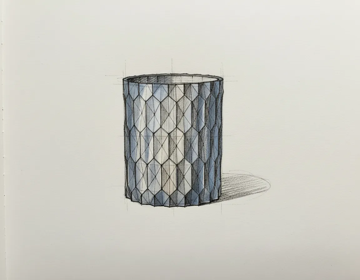 Hexagon Pattern, Vase, photo 4 of 4 - Hexagon Pattern, Vase Home Decor Items