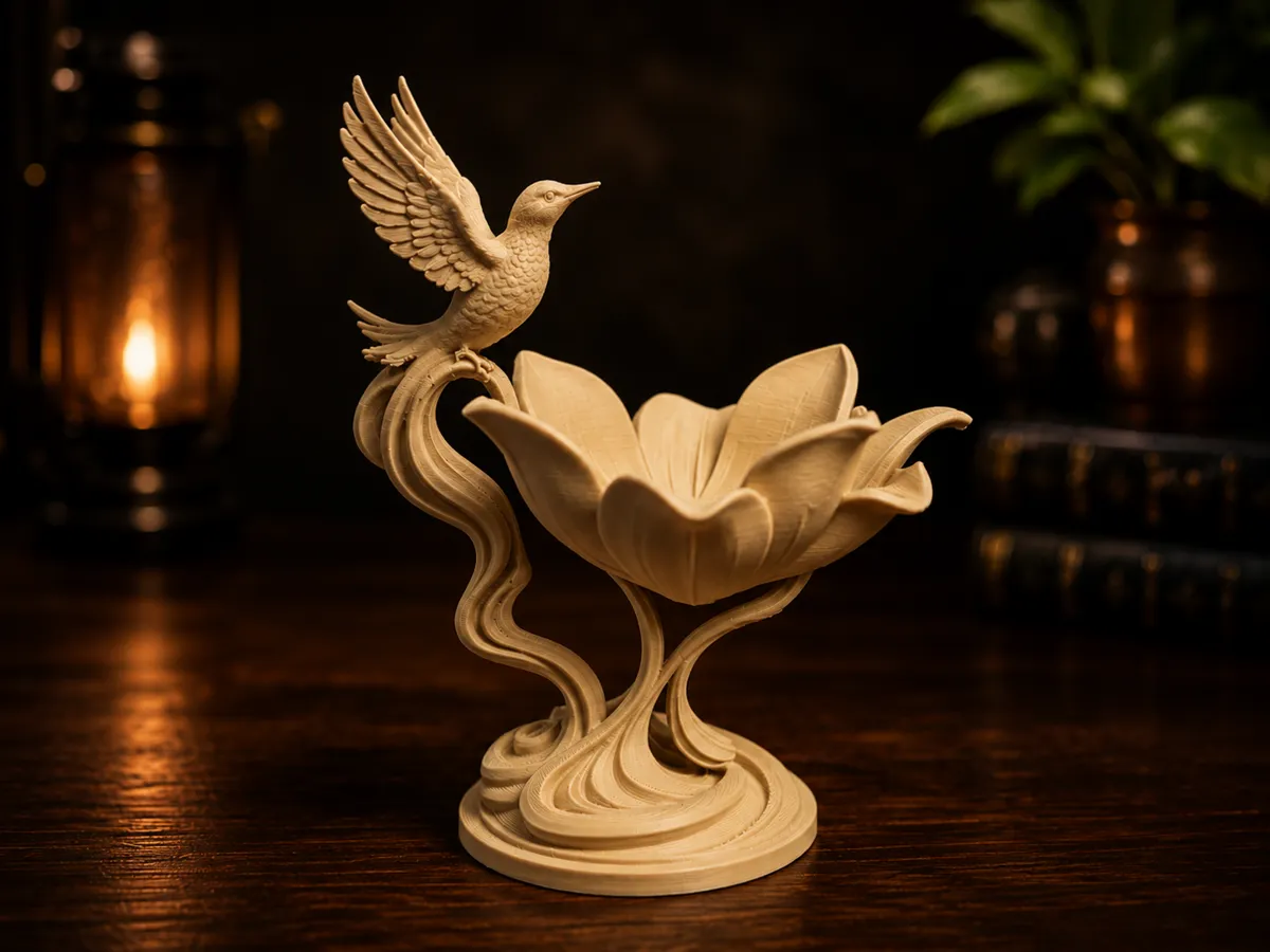 Hummingbird Flower Dish - Jewelry & Key Tray