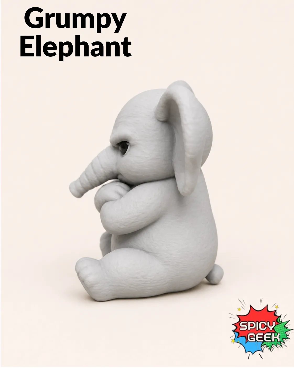 Grumpy Elephant, photo 3 of 4 - Grumpy Elephant Figurines & Collectibles