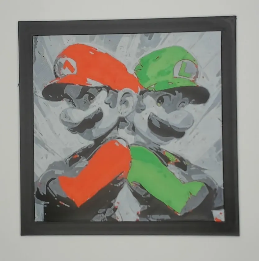 Super Mario Bros Hueforge, photo 3 of 4 - Super Mario Bros Hueforge Home Decor Items