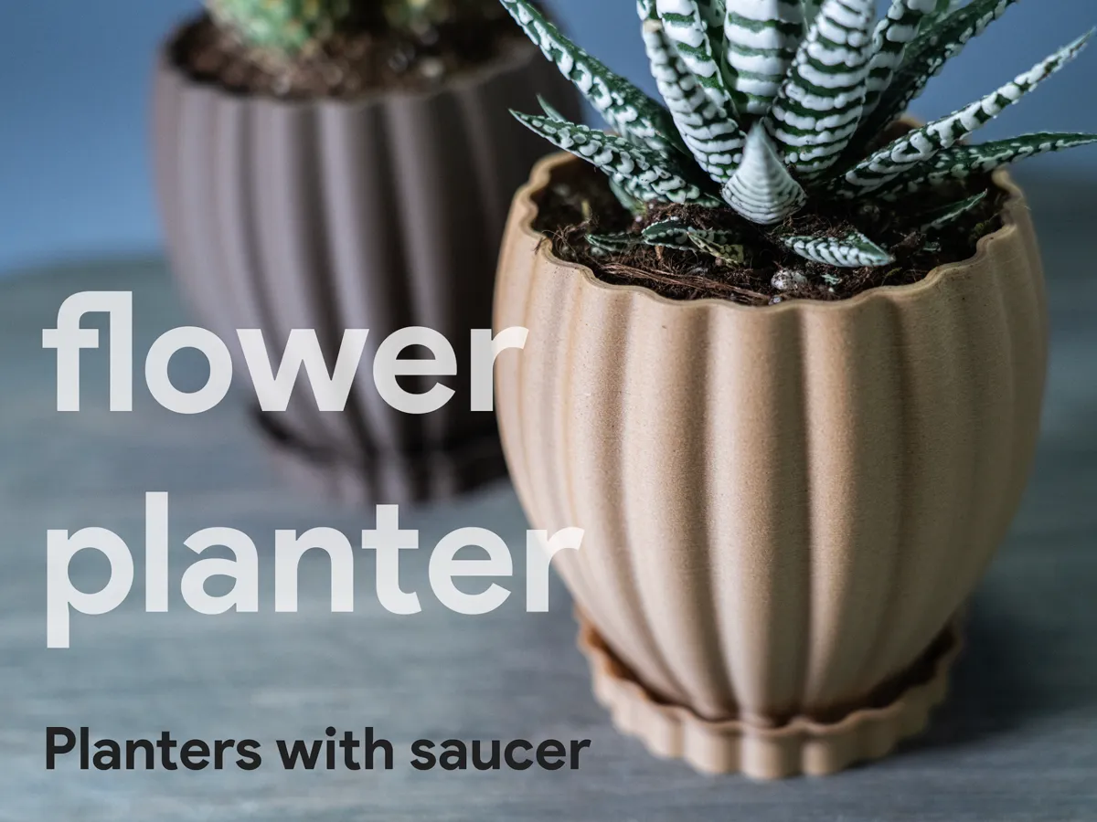 Flower Planter With Saucer