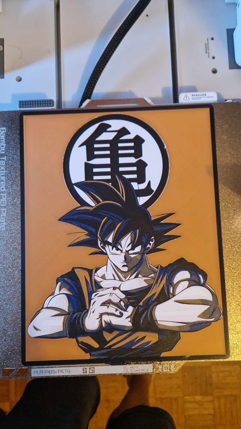 Dragon Ball Z - Goku Logo Hueforge, photo 2 of 4 - Dragon Ball Z - Goku Logo Hueforge Generative Art