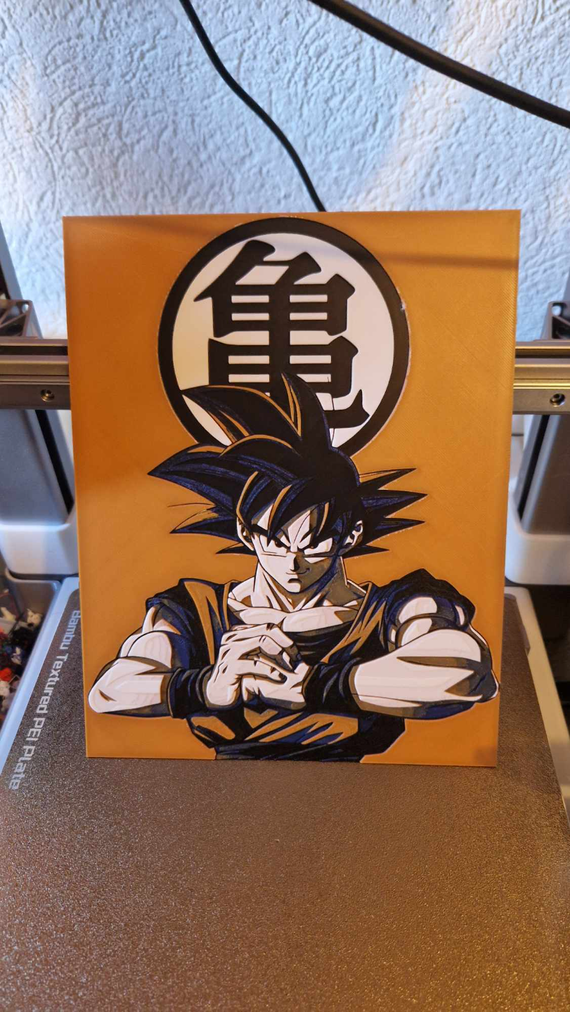 Dragon Ball Z - Goku Logo Hueforge, photo 3 of 4 - Dragon Ball Z - Goku Logo Hueforge Generative Art
