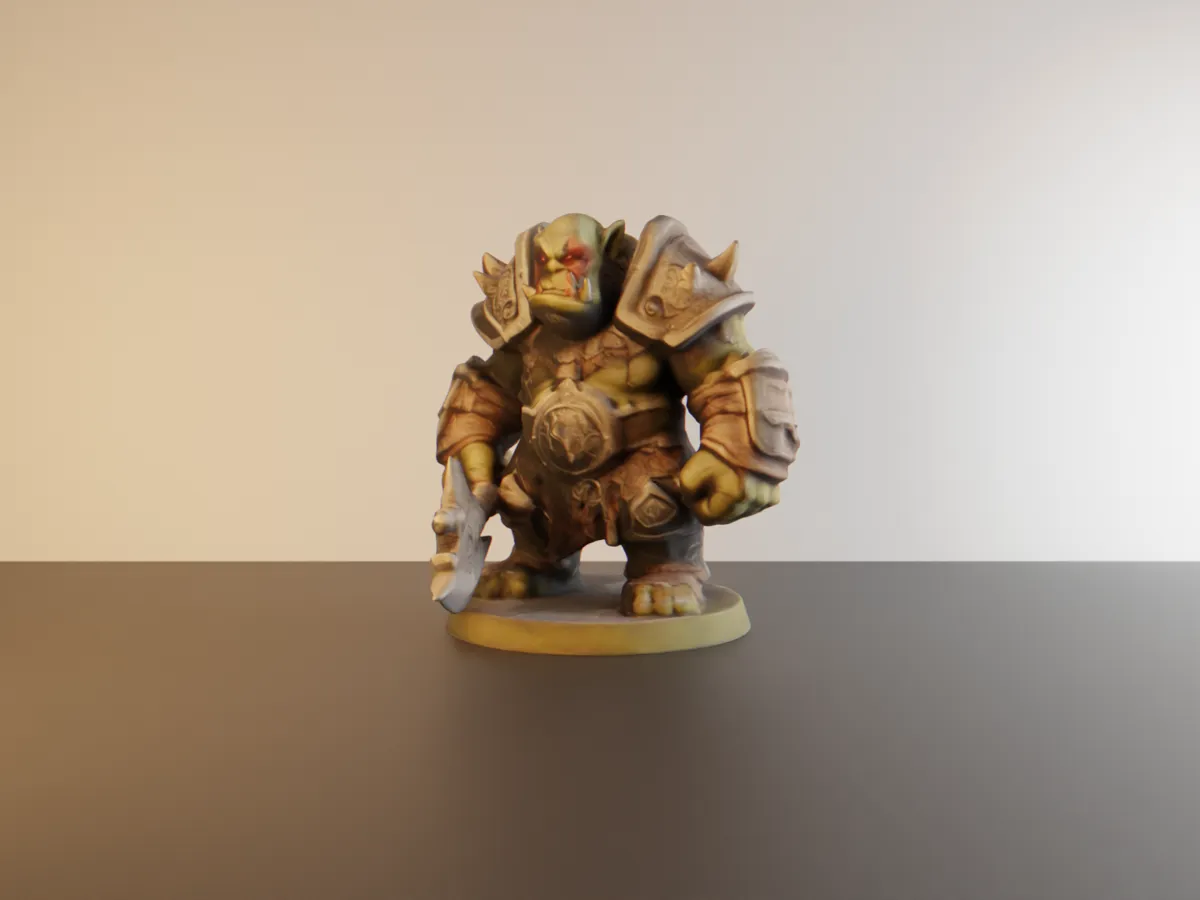 32mm Orc warrior with greataxe for tabletop games - Monsters & Creatures, in stock in India