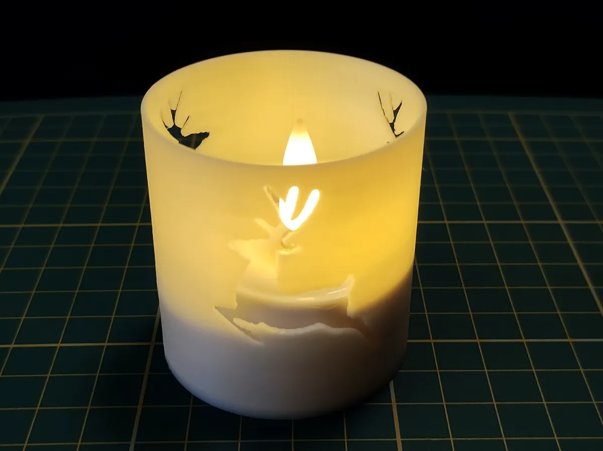 Festive Reindeer Tealight Candle Holder, photo 2 of 4 - Festive Reindeer Tealight Candle Holder Household