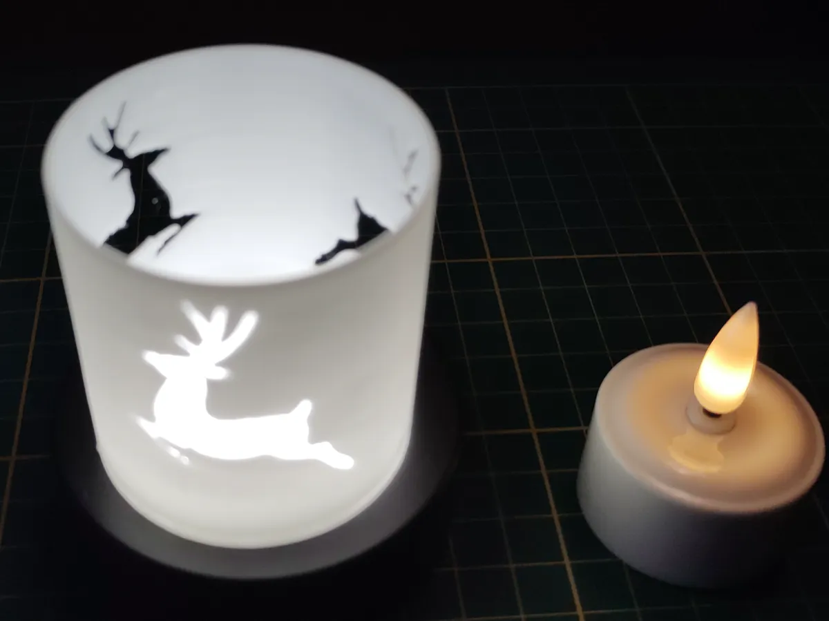 Festive Reindeer Tealight Candle Holder, photo 3 of 4 - Festive Reindeer Tealight Candle Holder Household