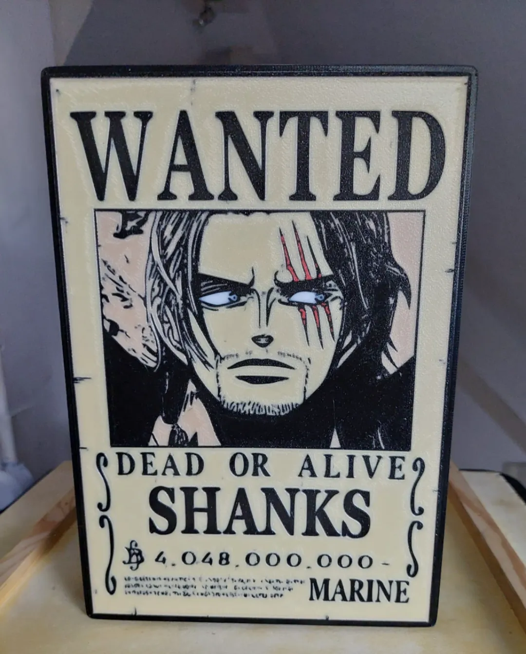One Piece Wanted Shanks Lampe / Lightbox - Decor, in stock in India