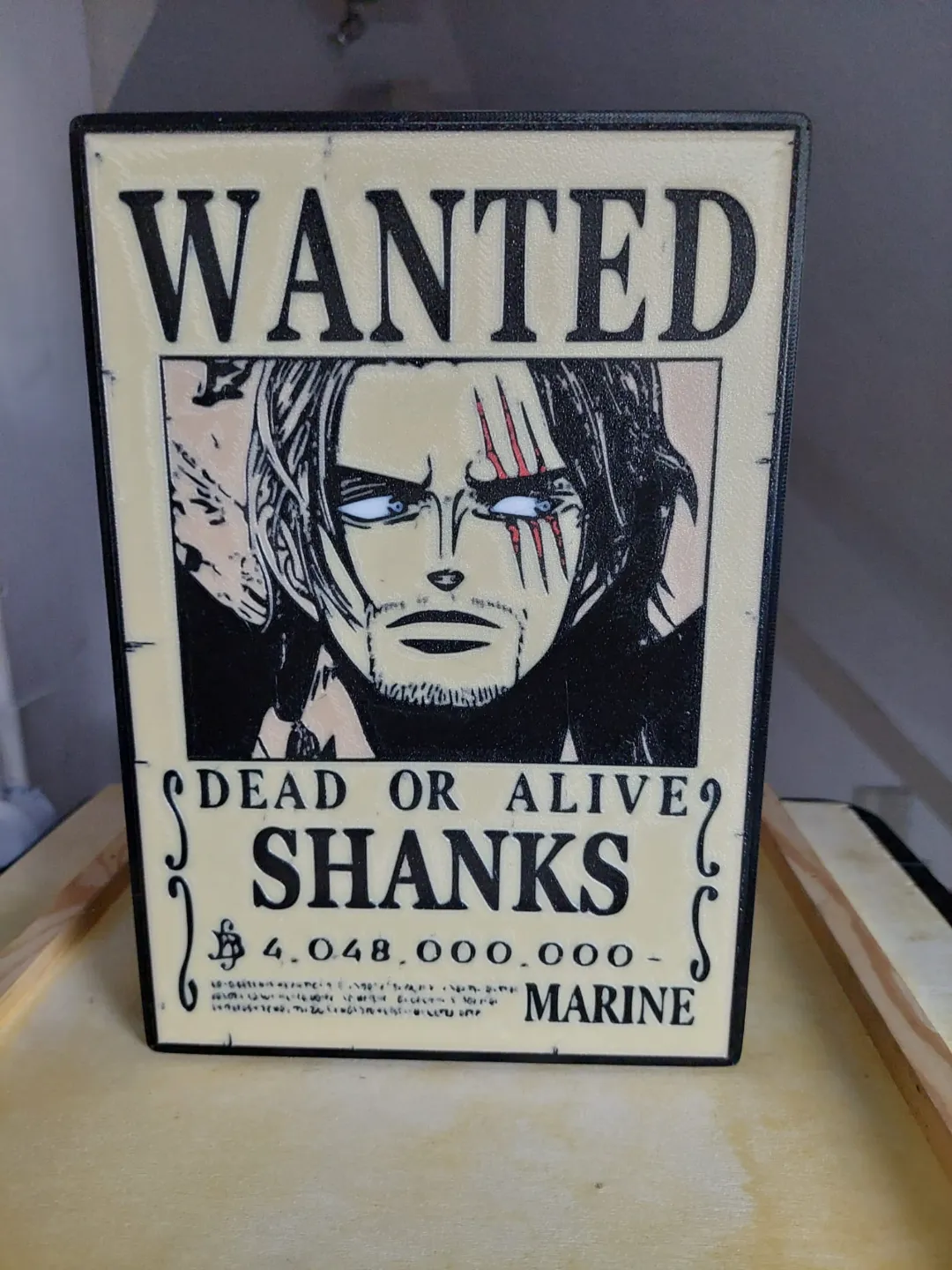 One Piece Wanted Shanks Lampe / Lightbox, photo 4 of 4 - One Piece Wanted Shanks Lampe / Lightbox Household