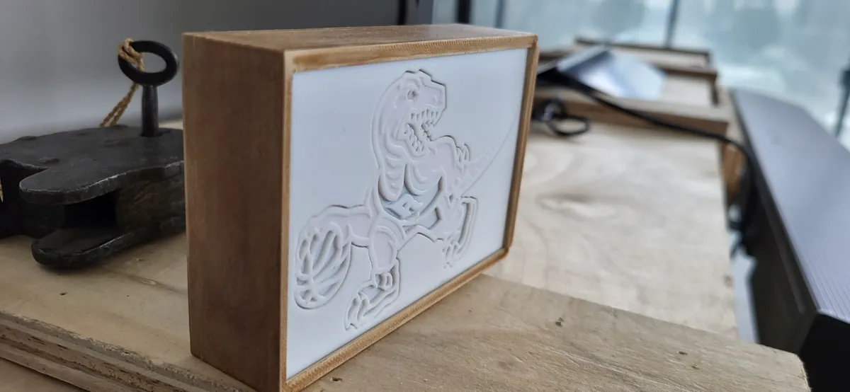 Toronto Raptors Lamp / Lithophane, photo 4 of 4 - Toronto Raptors Lamp / Lithophane Generative Art