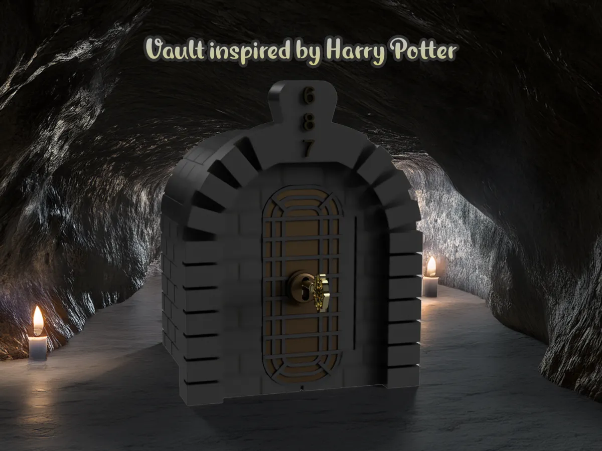 Gringotts-Inspired Vault Coin Bank - 2D Art, in stock in India