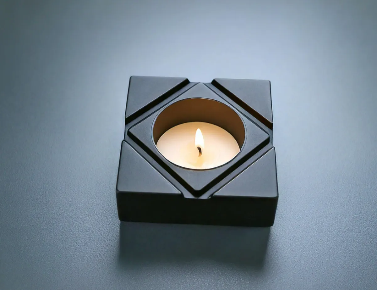 Modern Geometric Square Tealight Holder