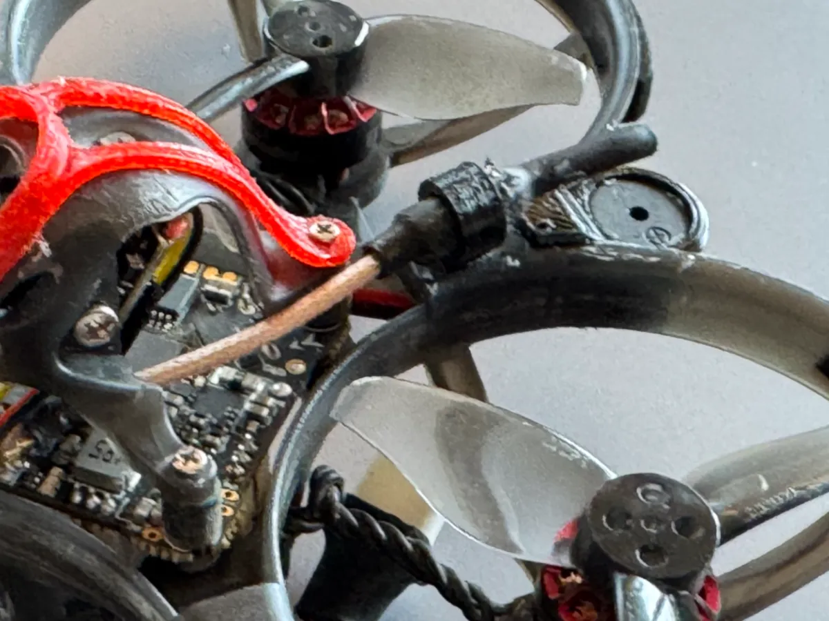 Mobula 8 antenna & beeper mount
