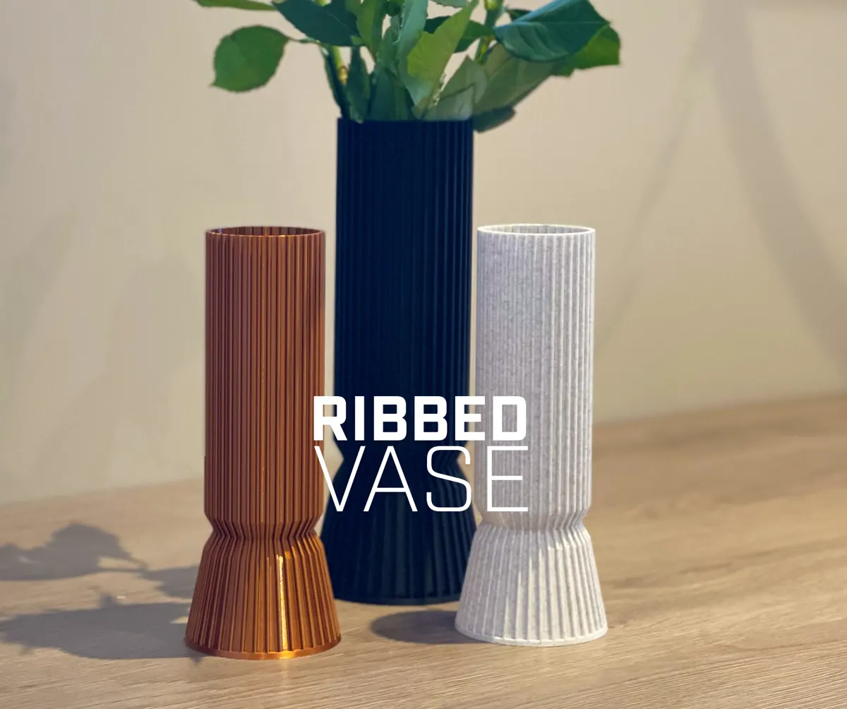 Ribbed Vase