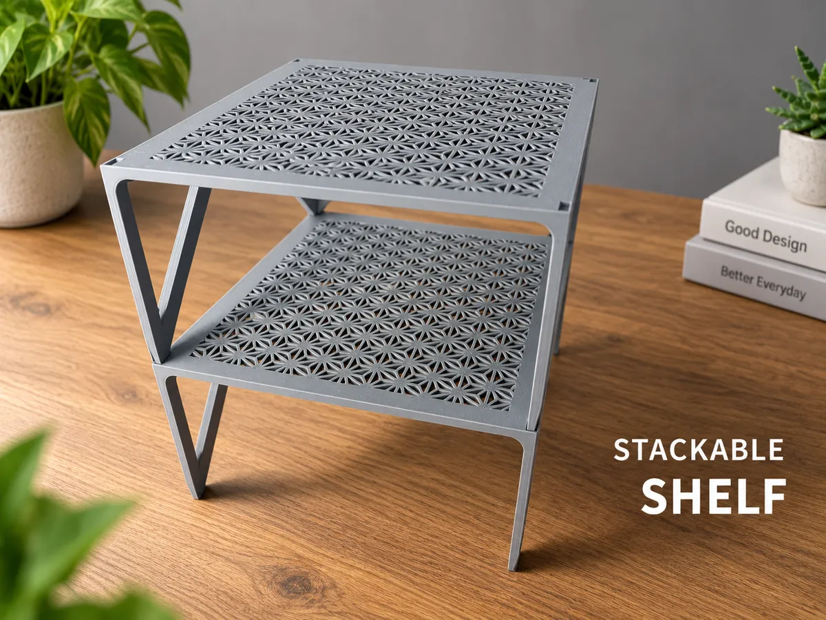 Strong stackable shelf