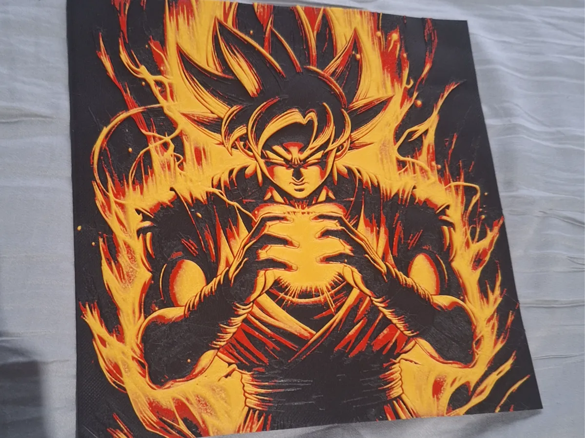 Epic Goku Ultra Instinto - Hueforge - Anime Photo Art, in stock in India