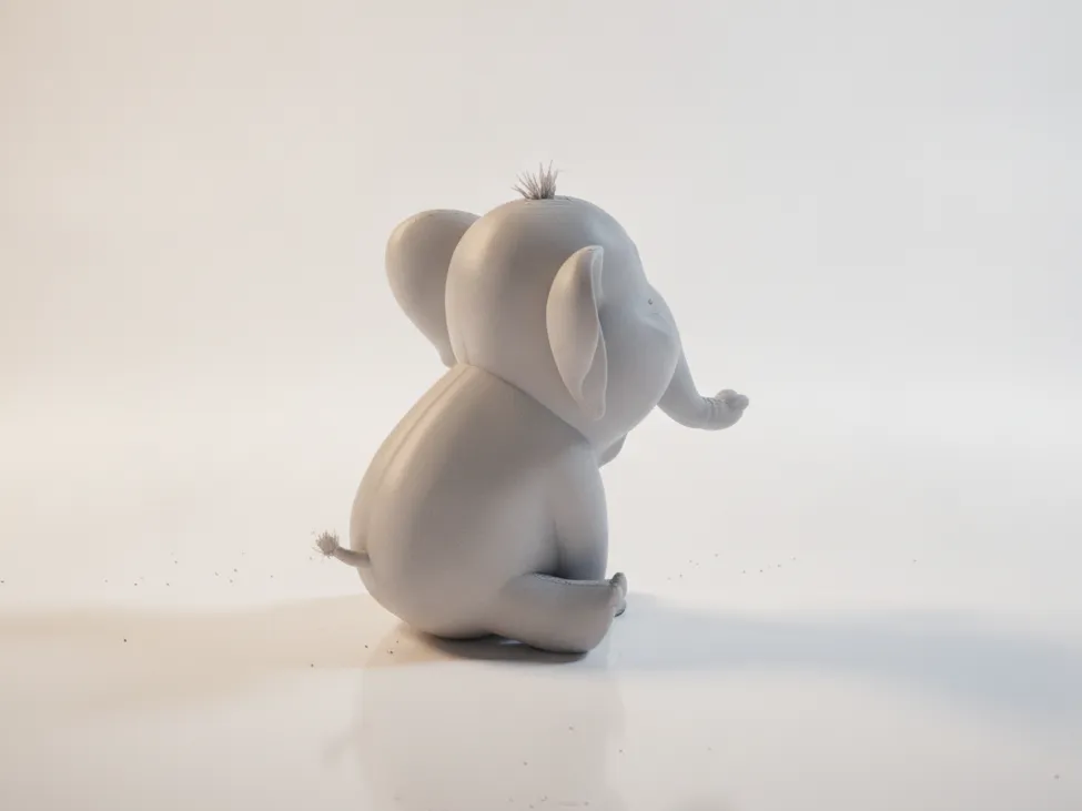 Cute Baby Elephant Yawning Character Figure, photo 3 of 4 - Cute Baby Elephant Yawning Character Figure Figurines & Collectibles