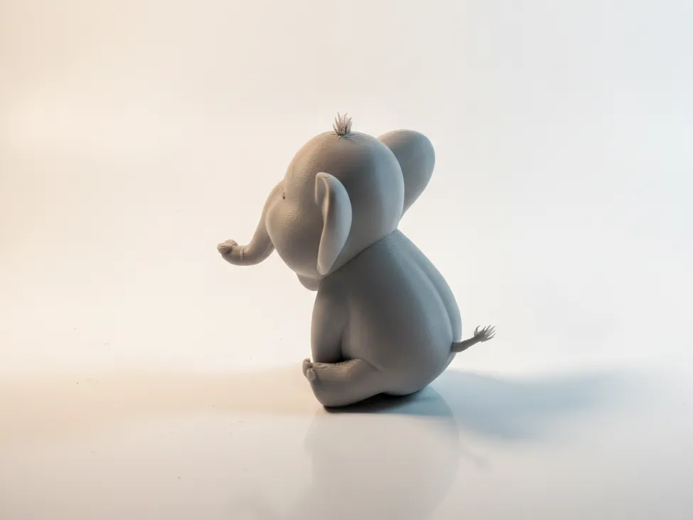 Cute Baby Elephant Yawning Character Figure, photo 4 of 4 - Cute Baby Elephant Yawning Character Figure Figurines & Collectibles