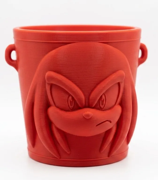 Knuckles, Sonic the Hedgehog Bucket, photo 2 of 2 - Knuckles, Sonic the Hedgehog Bucket Figurines & Collectibles