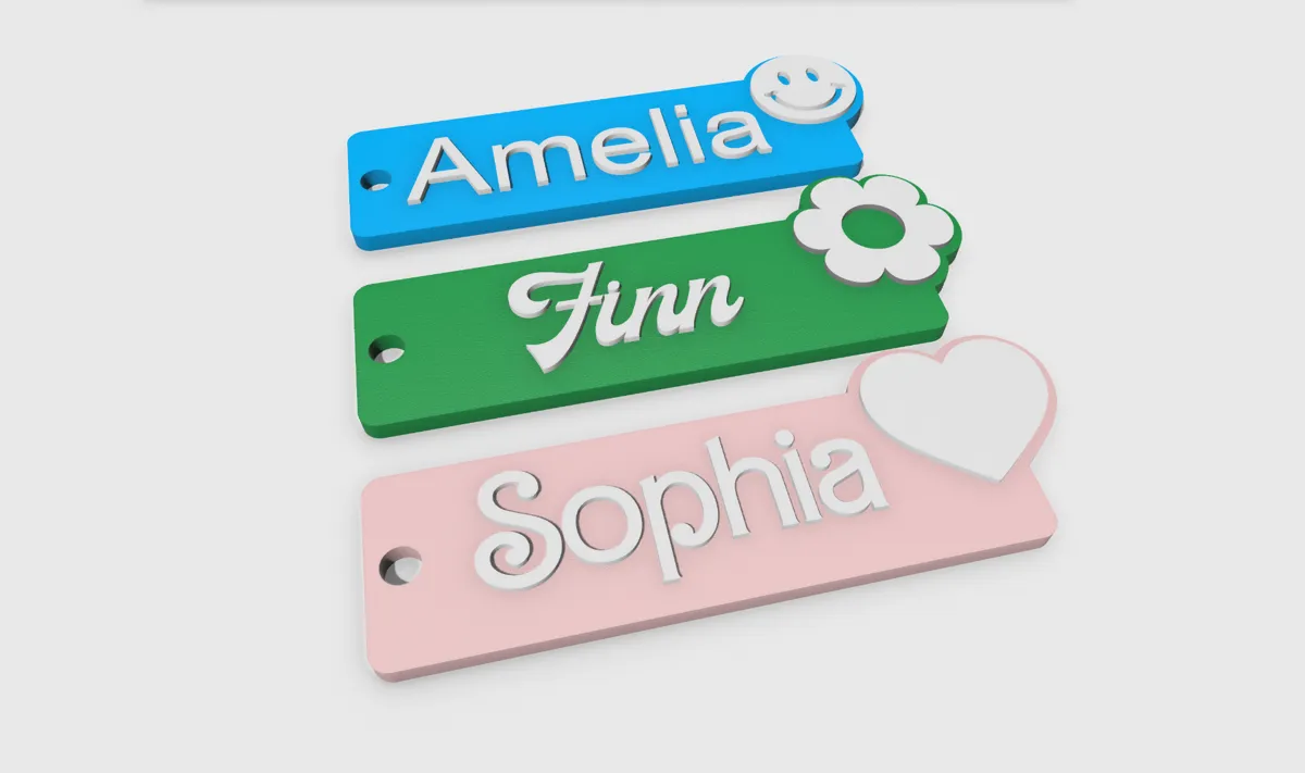 Name Tag Key Chains