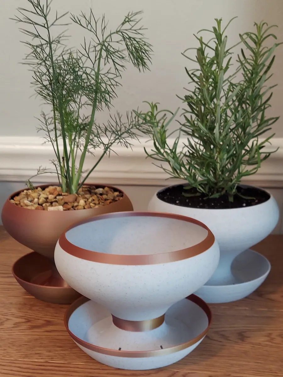 Self Watering Planter - 5 Inch Grail Style, photo 2 of 4 - Self-watering Planters, flower pot