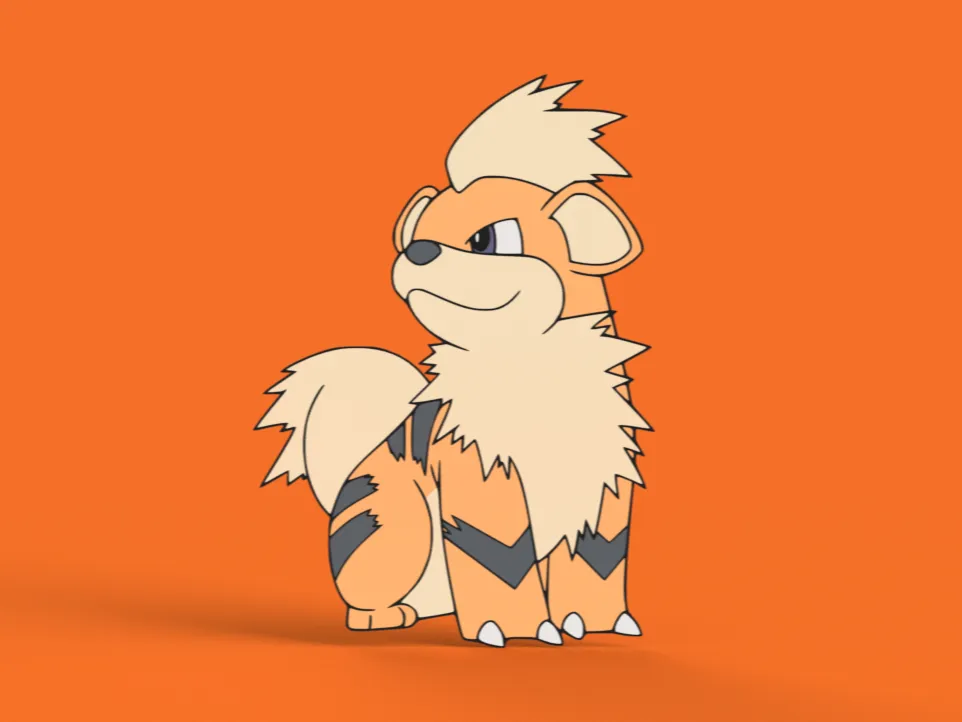 Growlithe Wall Art - 2D Art, in stock in India