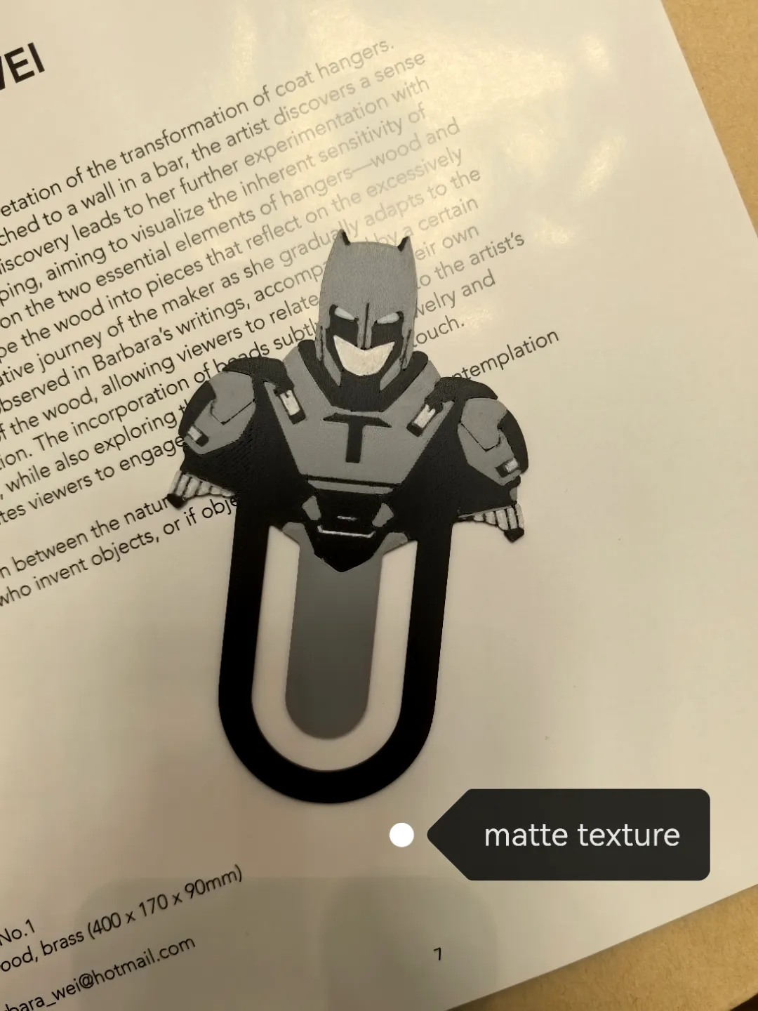 Batman Bookmark, photo 3 of 4 - Batman Bookmark Keychains