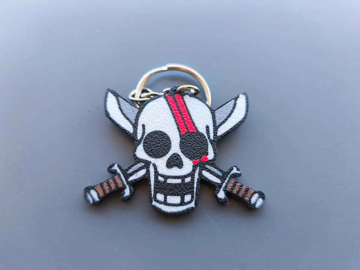 One Piece Kaychain- Shanks Jolly Roger, photo 3 of 4 - One Piece Kaychain- Shanks Jolly Roger Art