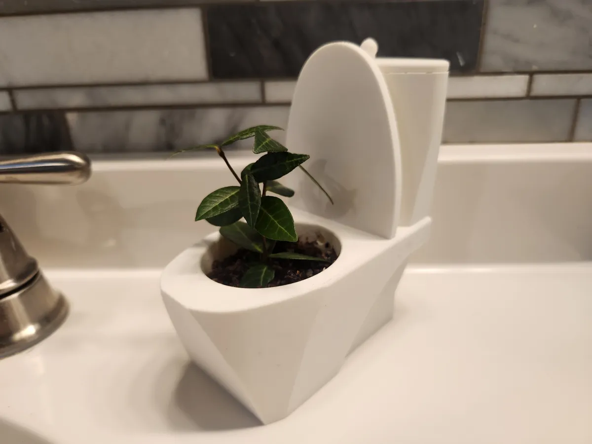 Self-watering Toilet Plant Pot - Decor, in stock in India