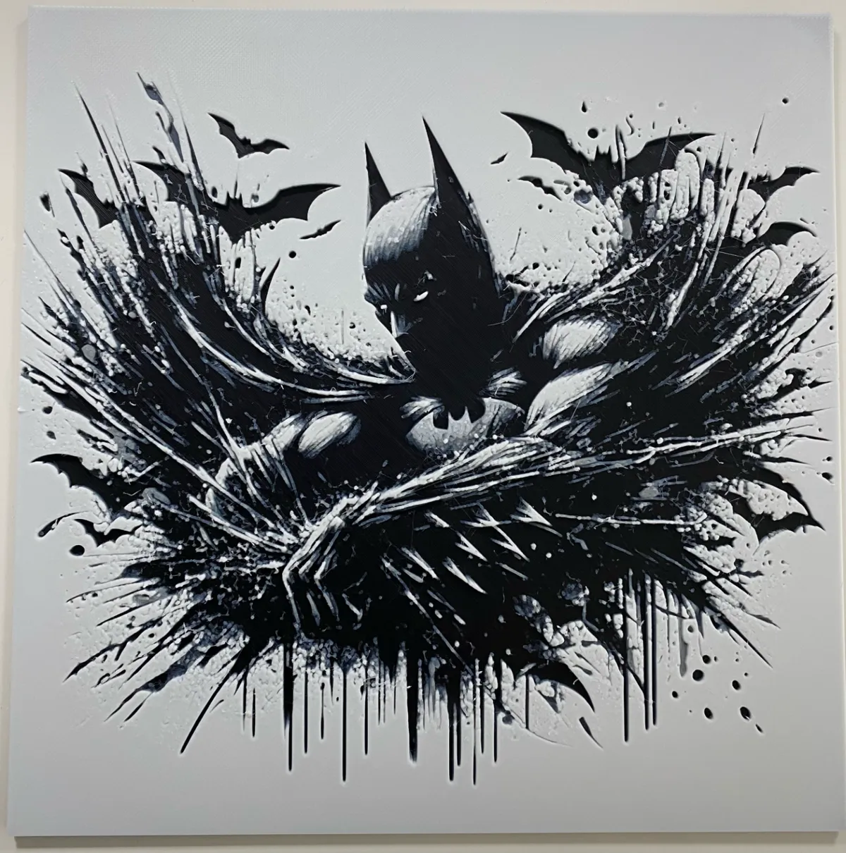 Batman Splash Art Hueforge, photo 2 of 2 - Batman Splash Art Hueforge Generative Art