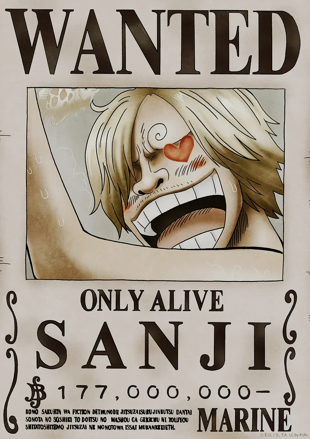 Wanted Poster Sanji - One Piece, photo 3 of 3 - Wanted Poster Sanji - One Piece Art