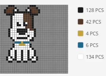 Cute Dog Pixel Edit - Pixel Puzzles, in stock in India
