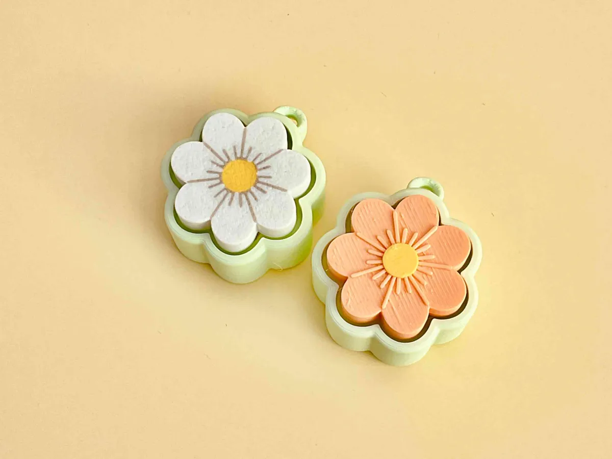 Flower 4, Fidget Clicker Keychain, photo 4 of 4 - Flower 4, Fidget Clicker Keychain Keychains