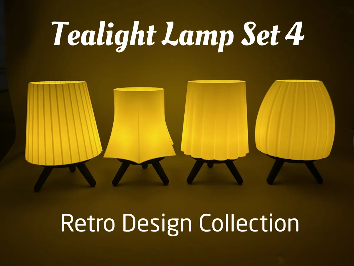 Table Tealight Lamp Set 4 (Retro Design)