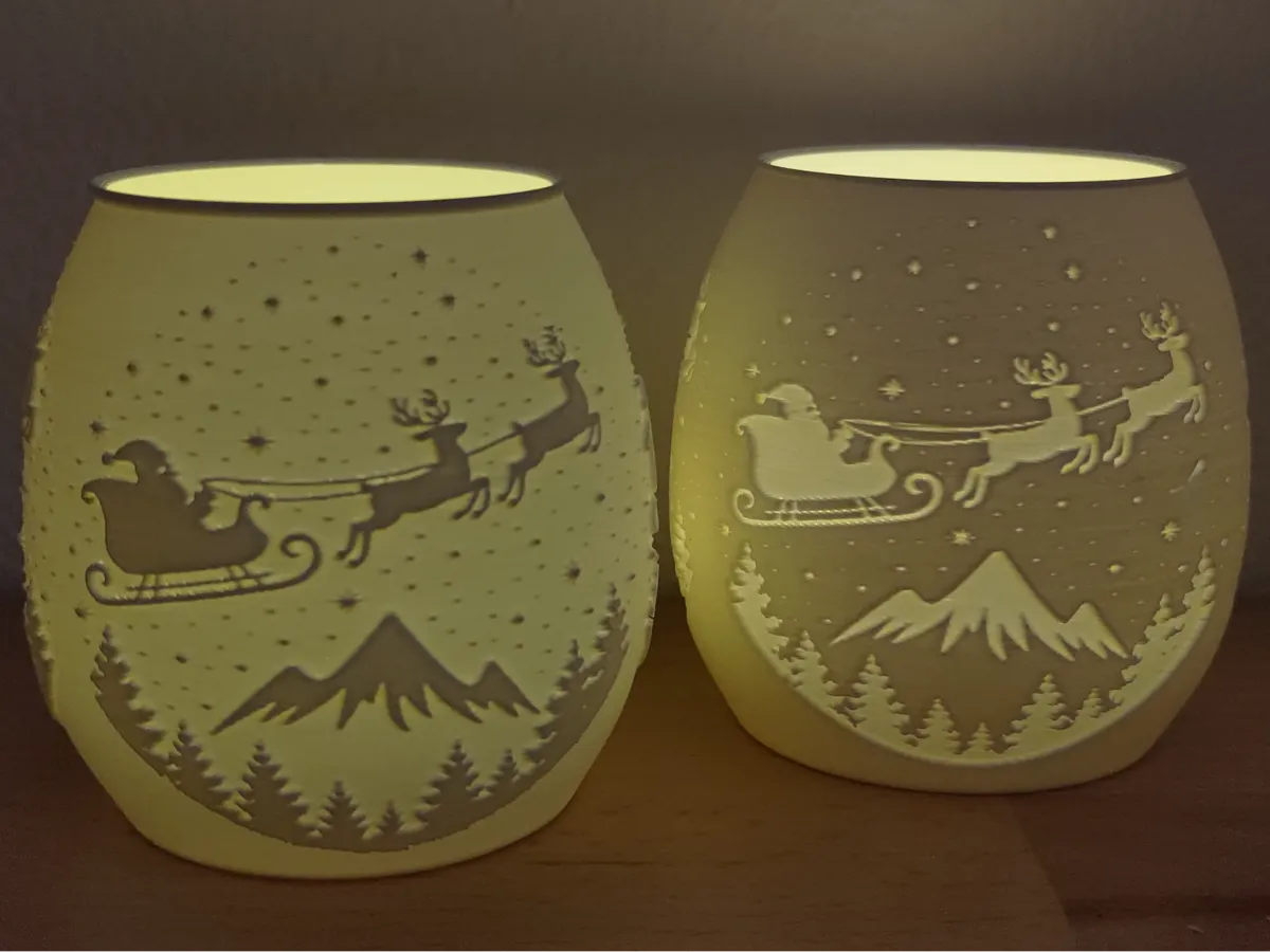 Tealight Santa Claus Christmas lamp_2