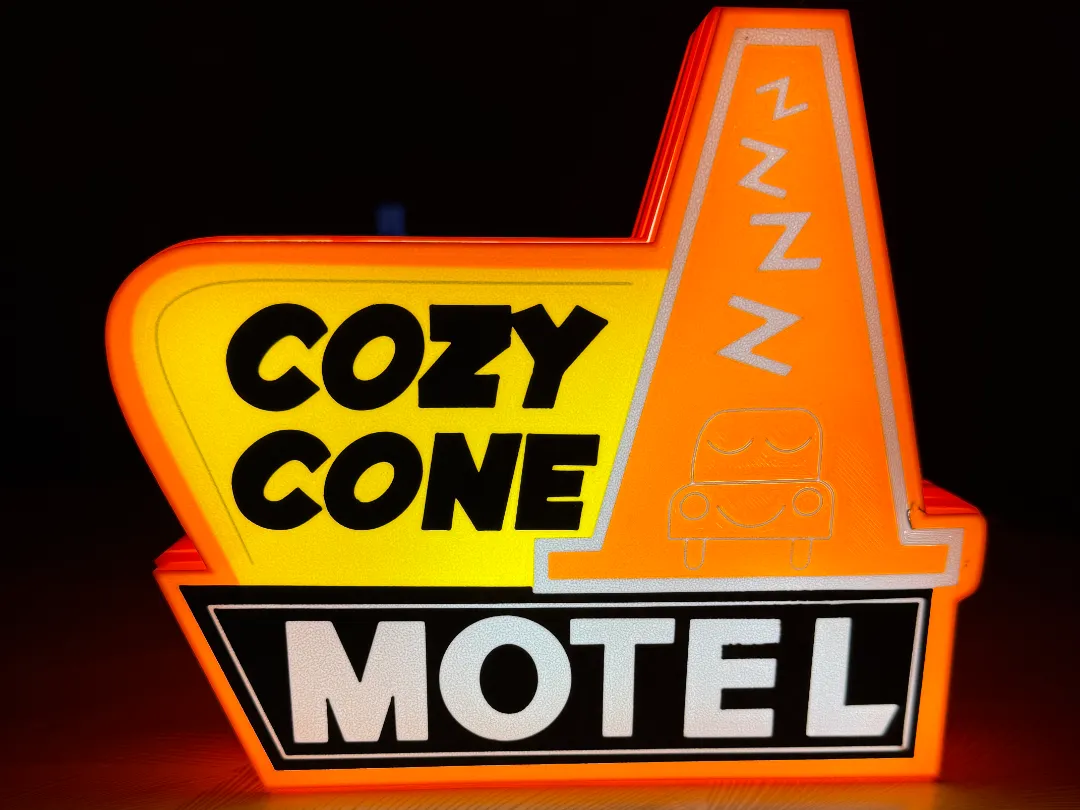 Cozy Cone Motel Lightbox Lamp, For Kids’ Rooms