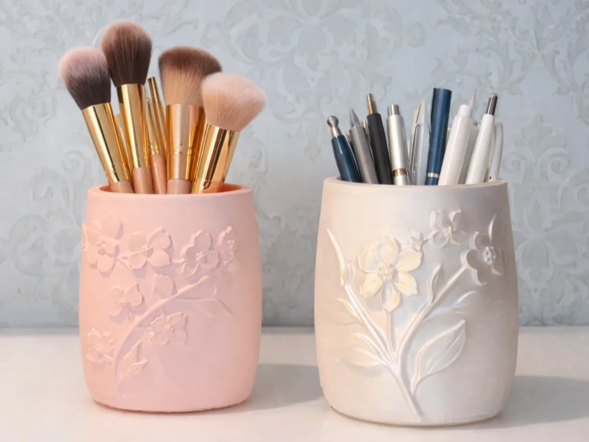 Pen/makeup brush holder