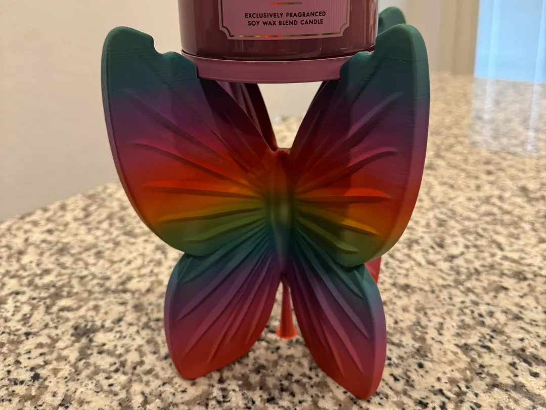 Butterfly 3wick candle holder
