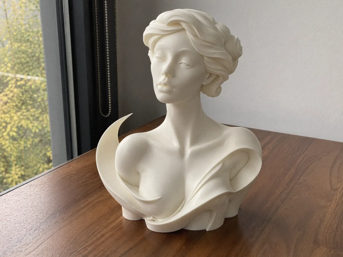 Elegant Female Bust Sculpture Modern Woman Statue