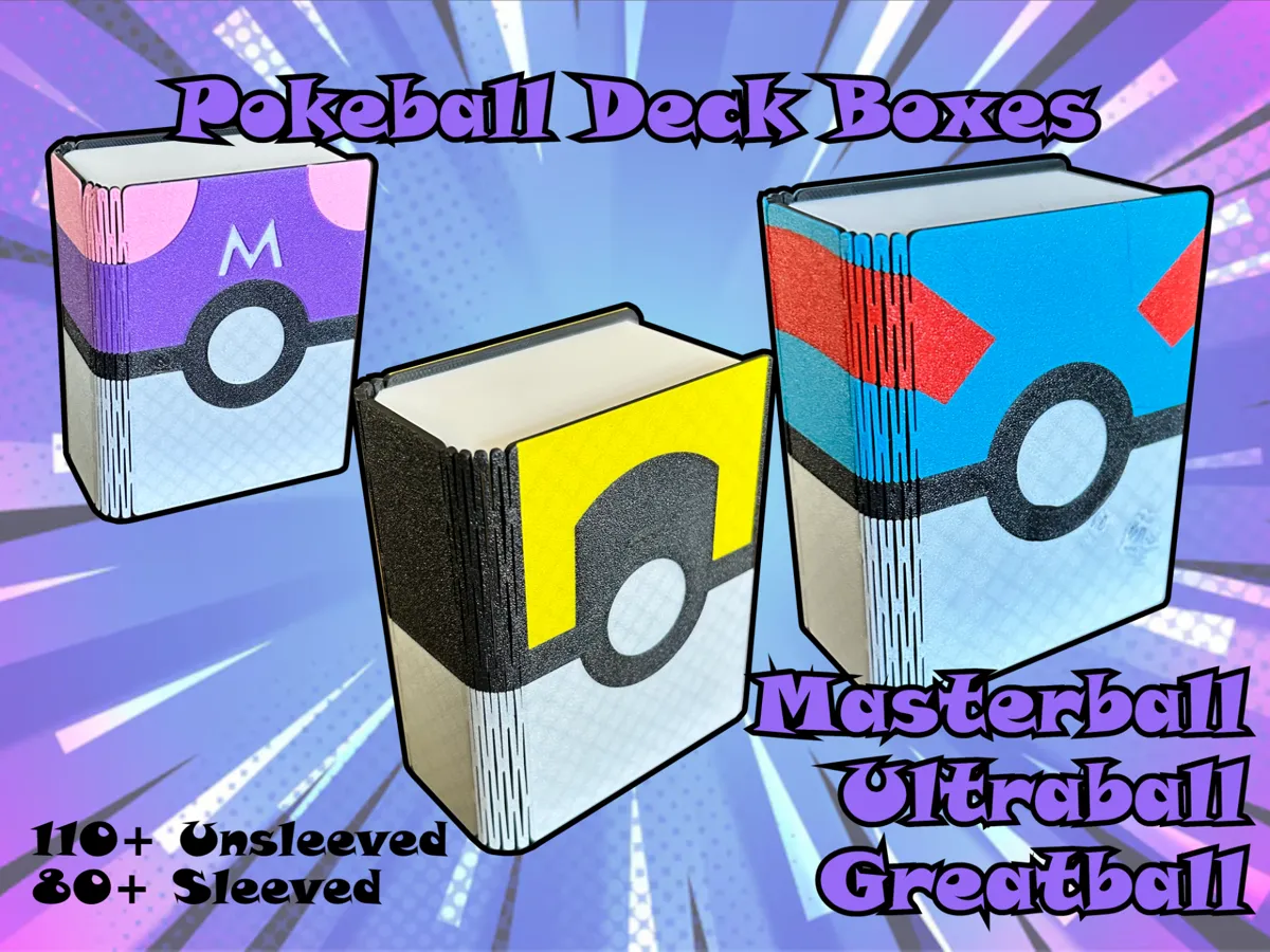 TCG Deck Box - Masterball, Ultraball, Greatball - Board Games, in stock in India