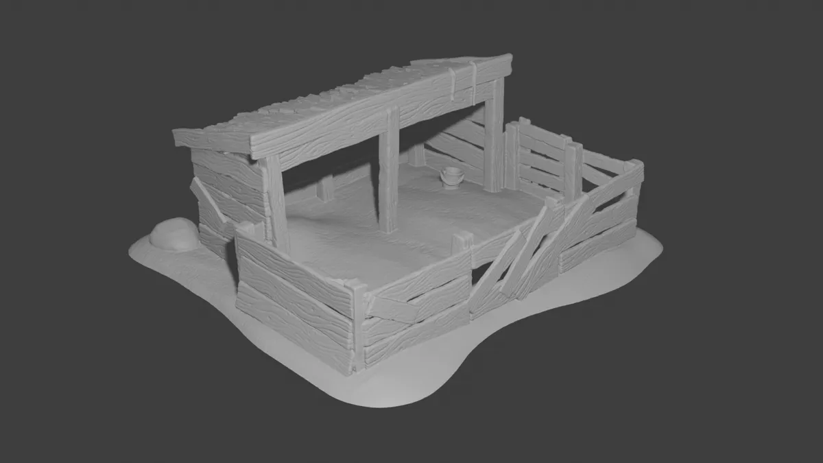 Gaming Terrain - Animal Pen, photo 2 of 4 - Buildings & Ruins, d and d