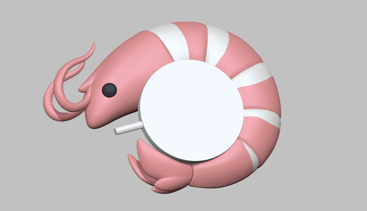 Shrimp Shaped MagSafe Stand, photo 3 of 4 - Shrimp Shaped MagSafe Stand Mobile & Device Accessories