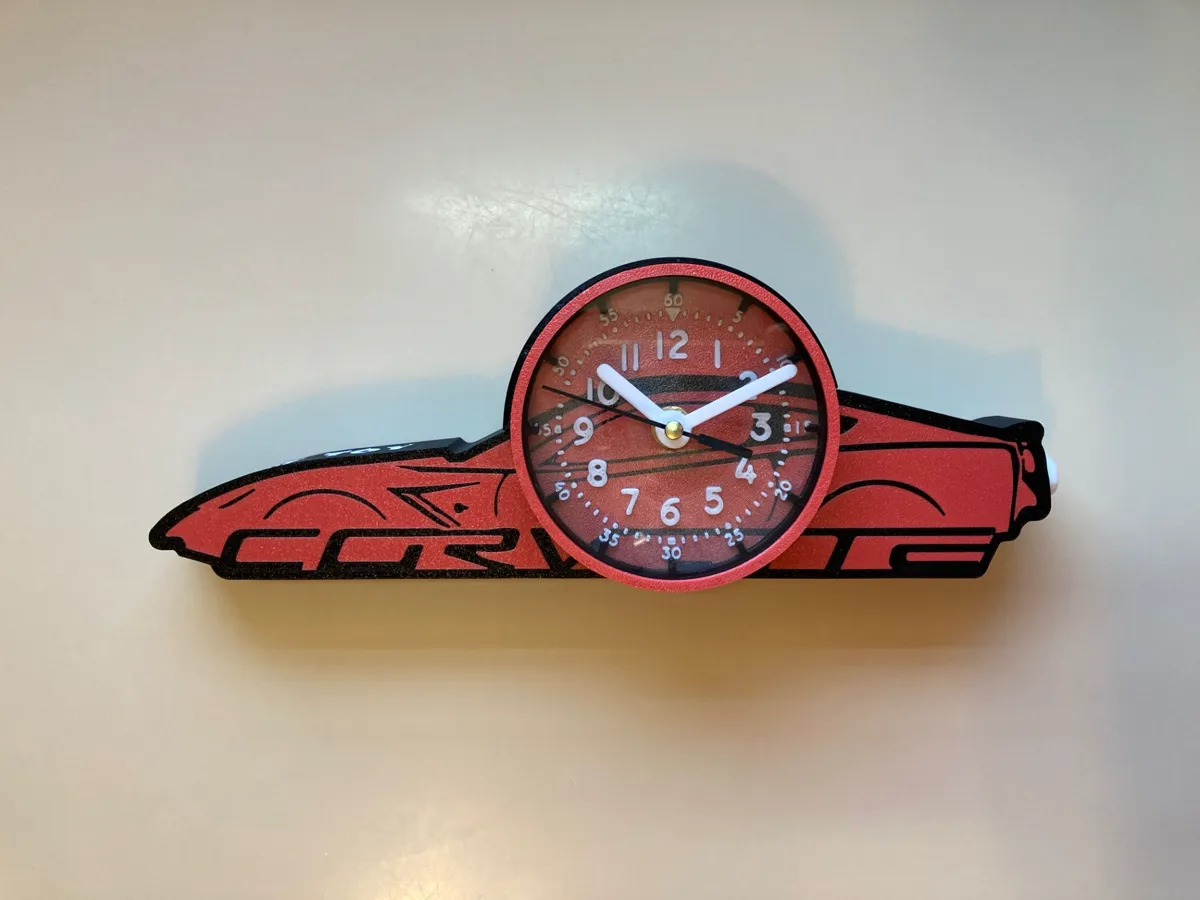 Corvette Clock, photo 2 of 4 - Corvette Clock Home Decor Items