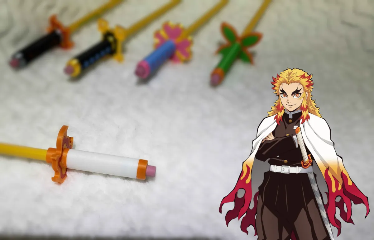 Demon Slayer Nichirin Pencil Topper (Kyojuro) - Pens, Pencils & Accessories, in stock