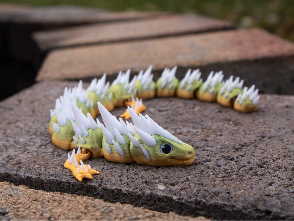 Cute multicolor articulated spikey dragon - Baby & Mini Dragons, in stock