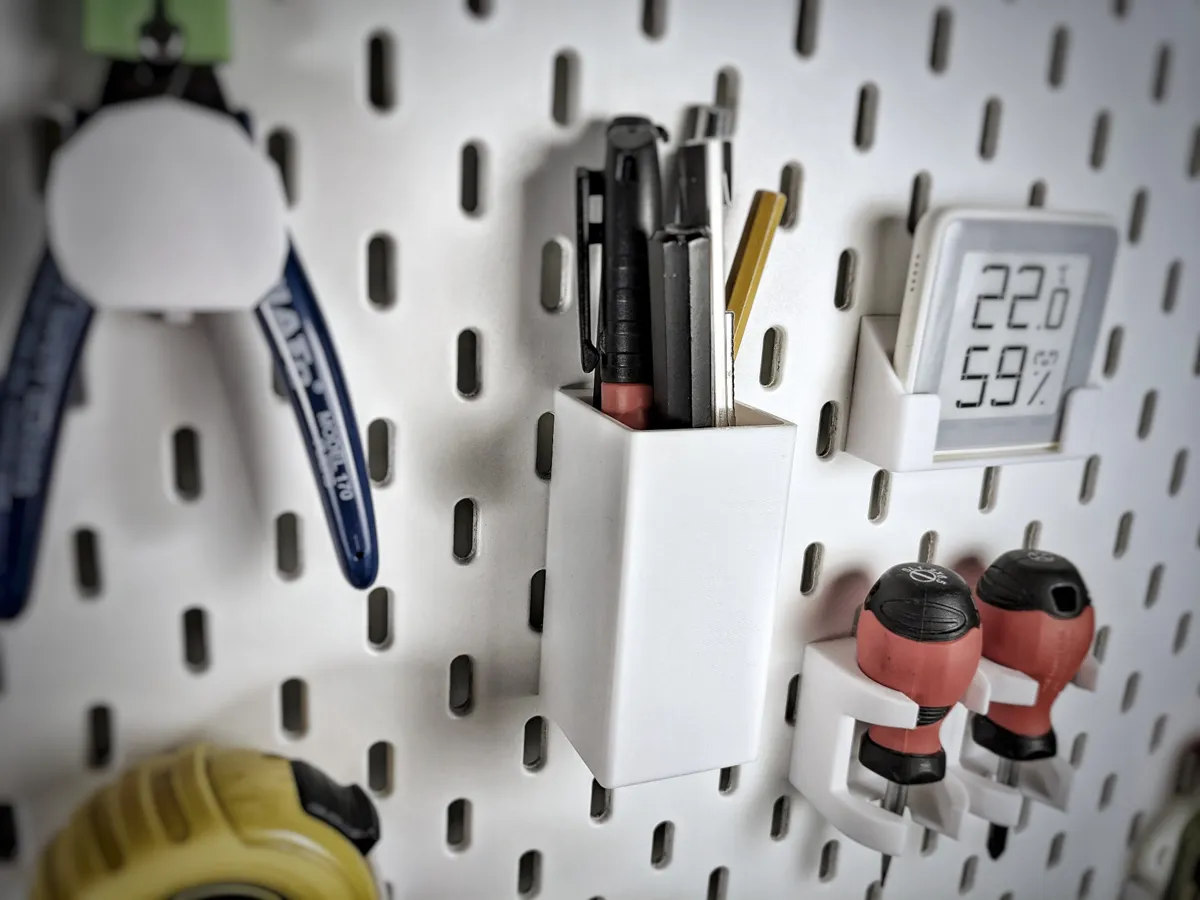 Container 40x40x80mm for Skadis Pegboard - Pegboard & Wall Grid Systems, in stock
