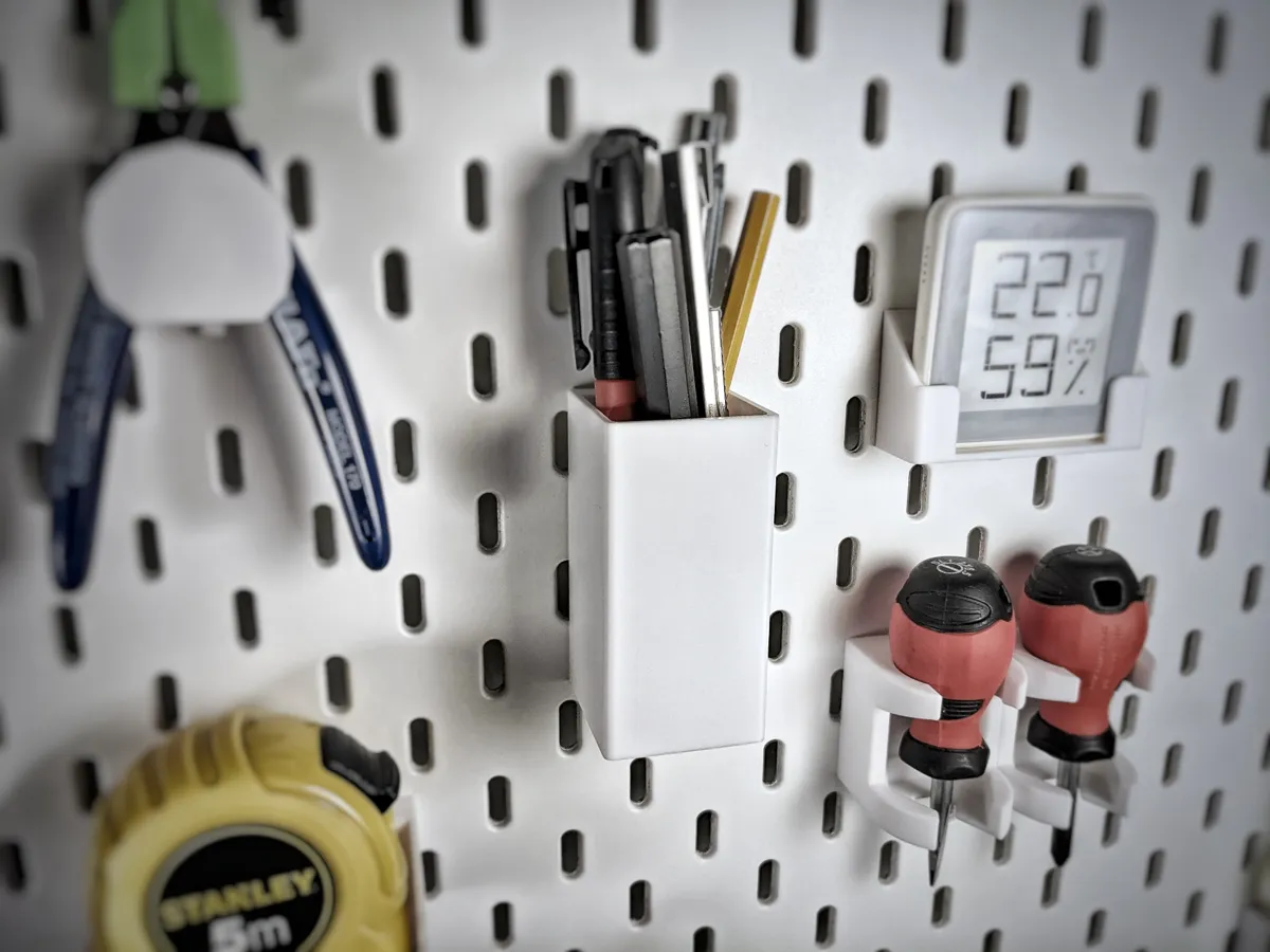 Container 40x40x80mm for Skadis Pegboard, photo 2 of 4 - Container 40x40x80mm for Skadis Pegboard Storage & Organisation