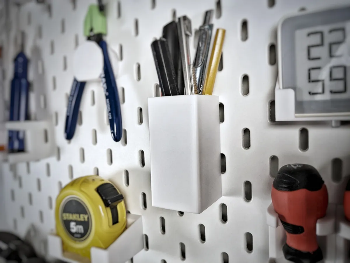 Container 40x40x80mm for Skadis Pegboard, photo 4 of 4 - Container 40x40x80mm for Skadis Pegboard Storage & Organisation