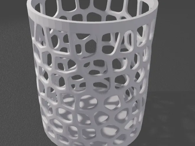 Sharpie/Pen Voronoi desk vase/container/holder