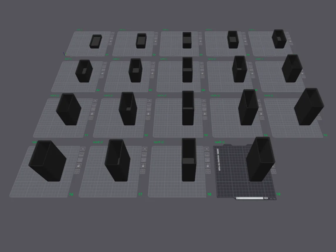 Gridfinity 1x2 Stackable Boxes