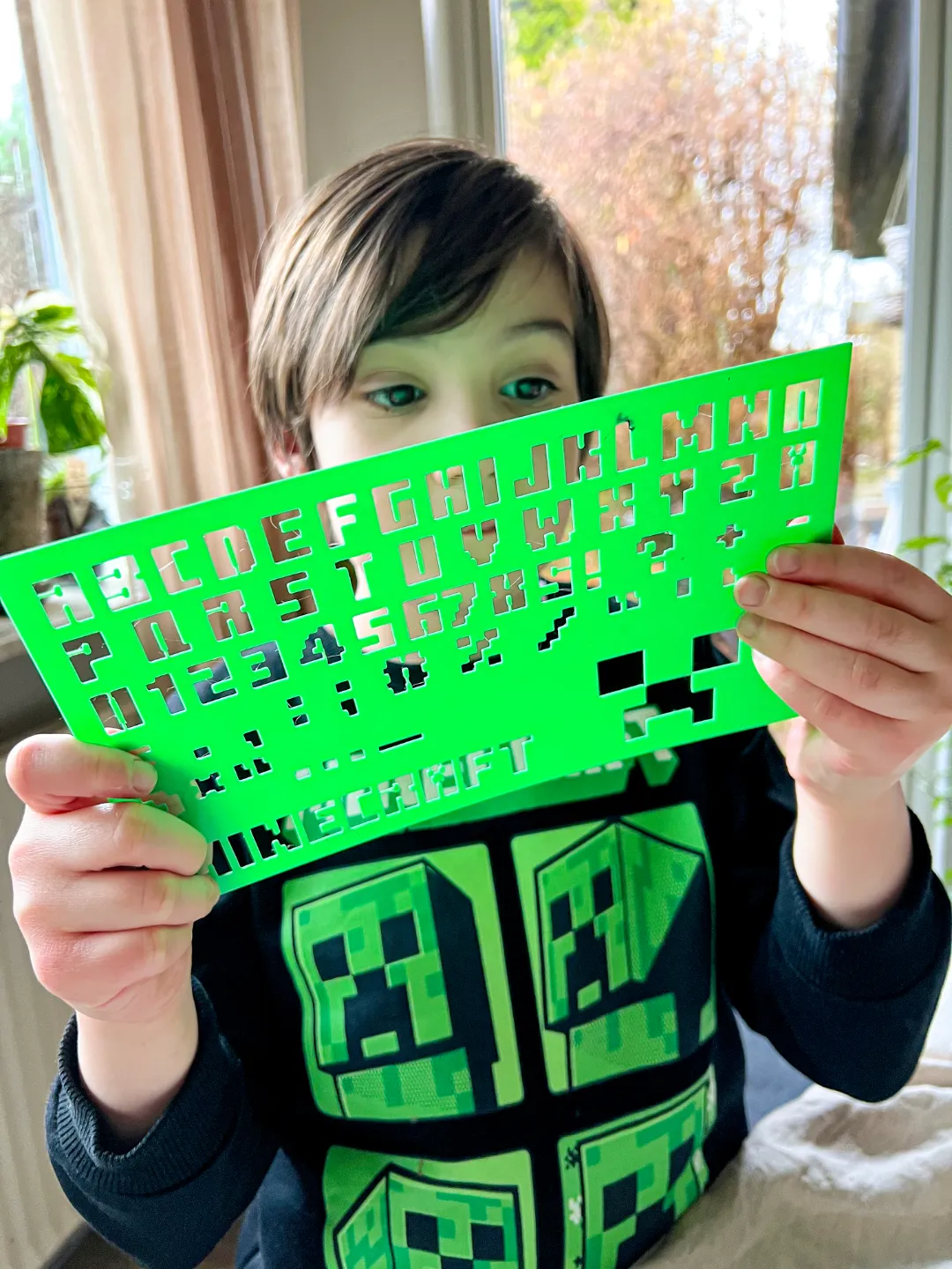 Minecraft Font Alphabet and Numbers Stencil, photo 3 of 4 - Minecraft Font Alphabet and Numbers Stencil Figurines & Collectibles